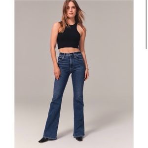 Abercrombie and fitch curve love ultra high rise stretch flare jeans